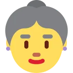 Emoji Anciana en Twitter / X