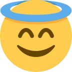Smiling Face with Halo emoji on Twitter / X