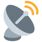 Emoji Antena de satélite en Twitter / X
