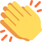 Emoji Aplauso en Twitter / X