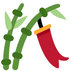 Emoji Árbol de tanabata en Twitter / X