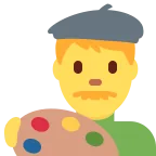 Emoji Artista hombre en Twitter / X