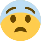 Emoji Asustado en Twitter / X