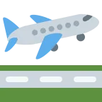 Airplane Departure emoji on Twitter / X