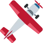 Small Airplane emoji on Twitter / X