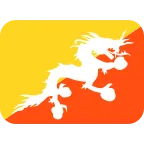 Bhutan Flag emoji on Twitter / X