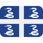 Emoji Bandera de Martinica en Twitter / X