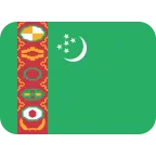 Emoji Bandera de Turkmenistán en Twitter / X