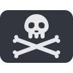 Emoji Bandera pirata en Twitter / X