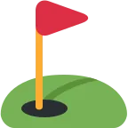 Emoji Banderín en hoyo en Twitter / X