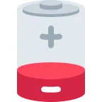 Emoji Batería baja en Twitter / X