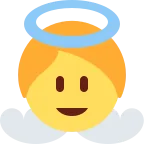 Emoji Bebé ángel en Twitter / X
