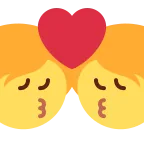 Kiss emoji on Twitter / X