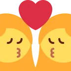 Emoji Beso: mujer y mujer en Twitter / X