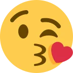 Emoji Beso en Twitter / X