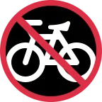 Emoji Bicicletas prohibidas en Twitter / X