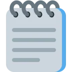 Spiral Notepad emoji on Twitter / X