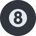 Pool 8 Ball emoji on Twitter / X