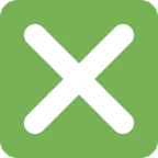 Cross Mark Button emoji on Twitter / X