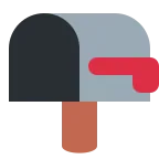 Emoji Buzón abierto con la bandera bajada en Twitter / X