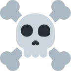 Skull and Crossbones emoji on Twitter / X