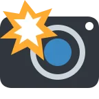 Camera with Flash emoji on Twitter / X