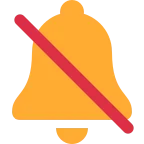 Emoji Campana con signo de cancelación en Twitter / X