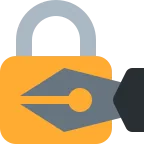 Emoji Candado con pluma estilográfica en Twitter / X
