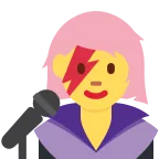 Emoji Cantante mujer en Twitter / X