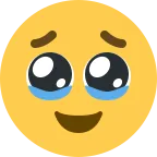 Face Holding Back Tears emoji on Twitter / X