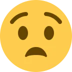 Emoji Cara angustiada en Twitter / X