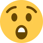 Astonished Face emoji on Twitter / X