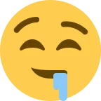Emoji Cara babeando en Twitter / X