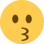 Kissing Face emoji on Twitter / X