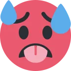 Hot Face emoji on Twitter / X