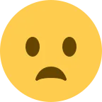 Emoji Cara con el ceño fruncido y la boca abierta en Twitter / X