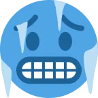 Emoji Cara con frío en Twitter / X