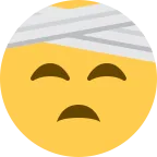 Emoji Cara con la cabeza vendada en Twitter / X