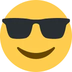 Emoji Cara con lentes de sol en Twitter / X