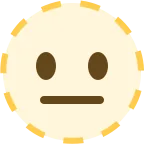 Emoji Cara con línea de puntos en Twitter / X