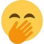 Emoji Cara con mano sobre la boca en Twitter / X