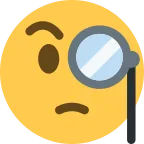 Face with Monocle emoji on Twitter / X