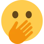 Face with Open Eyes and Hand Over Mouth emoji on Twitter / X