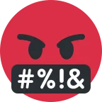 Emoji Cara con símbolos en la boca en Twitter / X