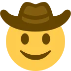 Cowboy Hat Face emoji on Twitter / X