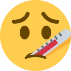 Face with Thermometer emoji on Twitter / X
