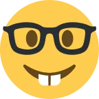 Emoji Cara de empollón en Twitter / X