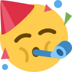 Emoji Cara de fiesta en Twitter / X