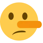 Emoji Cara de mentiroso en Twitter / X