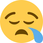 Emoji Cara de sueño en Twitter / X